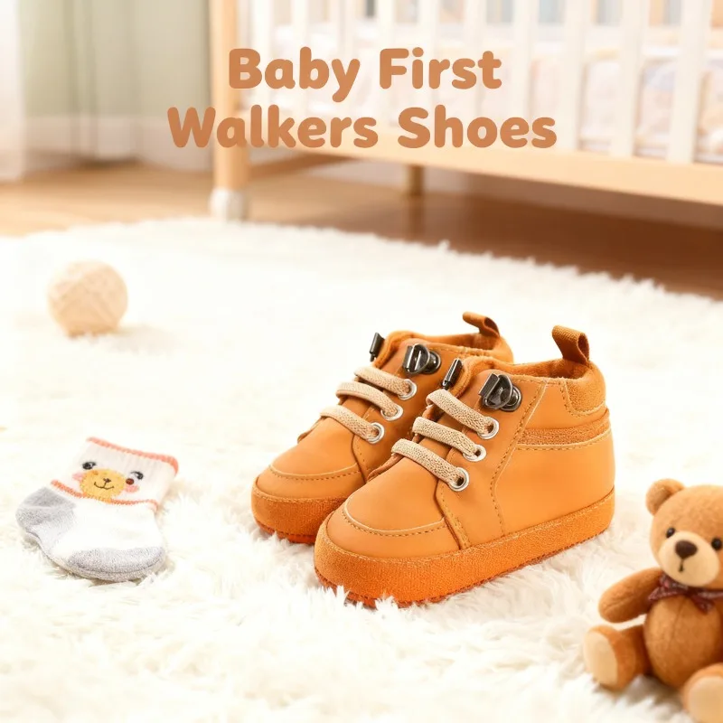 

2025 Lightweight and Durable Non-Slip Sports Shoes Breathable and Comfortable Baby Casual Shoes High-Top Canvas Infant Shoes