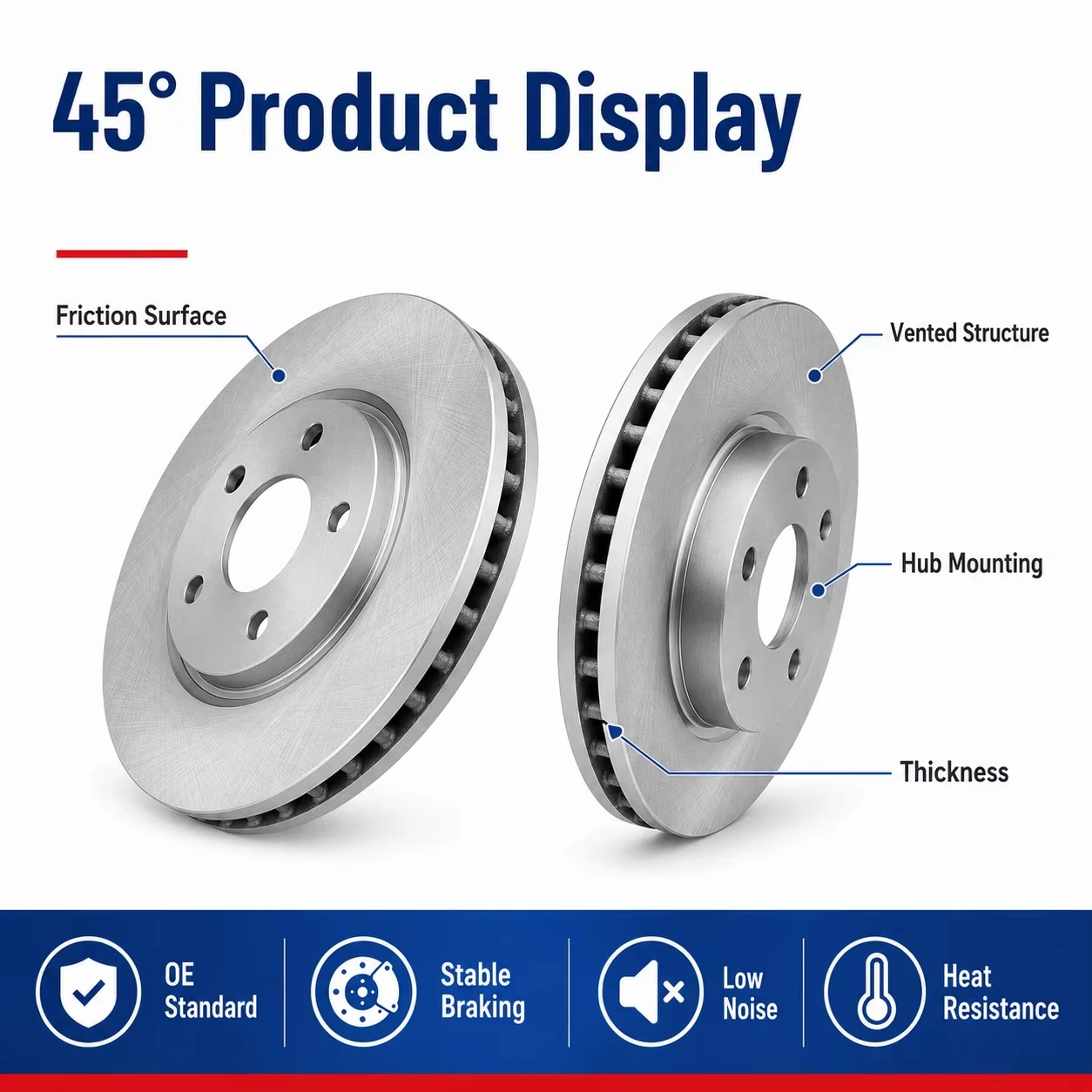 High Performance Brake Disc for Passenger Cars with Precision Balanced Rotor Technology