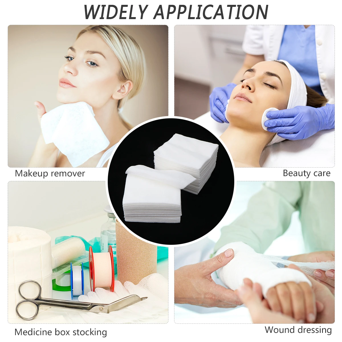 Gauze Pads Non Woven Wound Care Supplies Sterile Bandage Sponge First Aid 4X4 Medical For Wipes Sponges Cotton Makeup Wounds