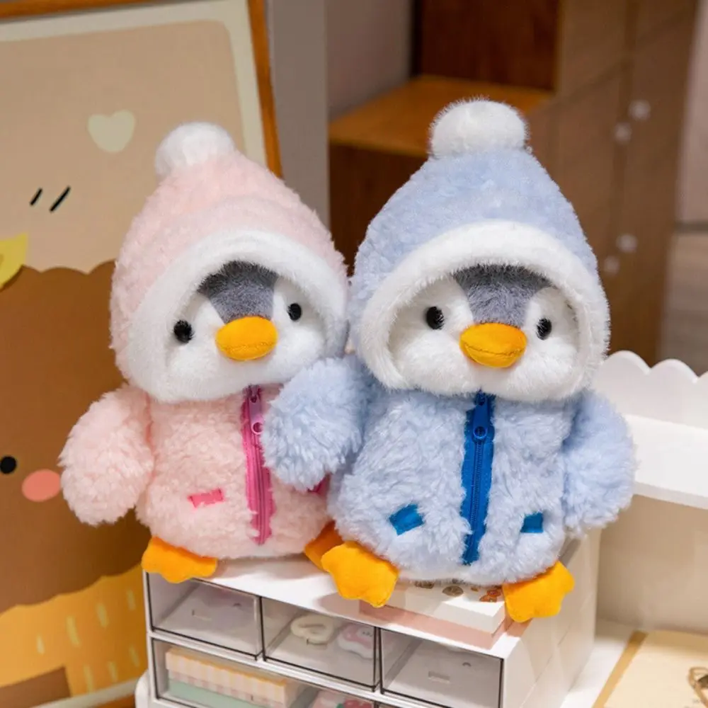 Indossare vestiti Cappelli Pinguino con cappello Peluche Pinguino Morbido Bambino Confortante Sonno Bambola Cartoon Anime Divertente