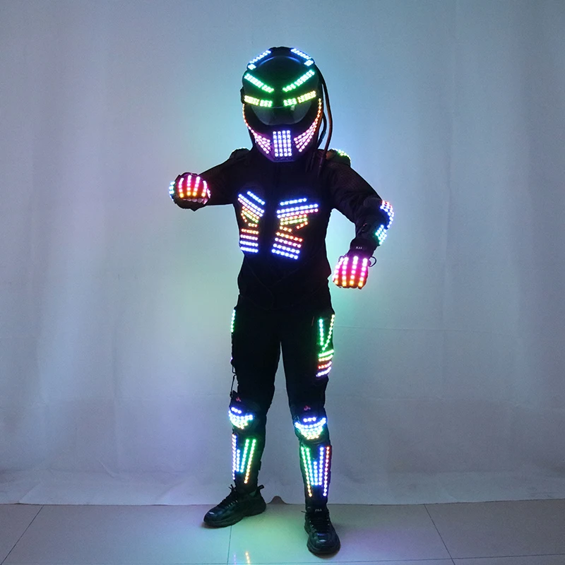 New Luminous LED Armor Costume Night DJ Stage Performance Costume Suitable For Party Props