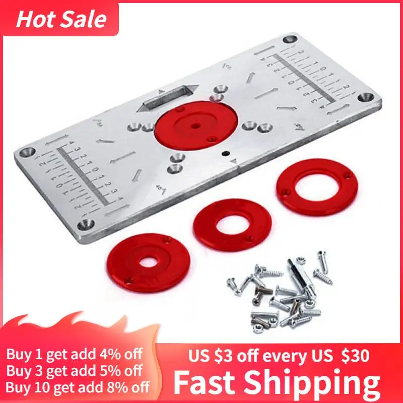 Newest Router Table Insert Plate Aluminum Alloy Milling Trimming Machine For Woodworking Benches Router Plate Wood Tools