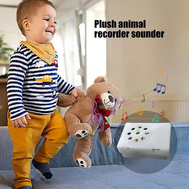 Mini Voice Recorder Sound Doll Box Module Recording Device Reusable Square Voice Box Recordable Stuffed Animal Insert for Gifts