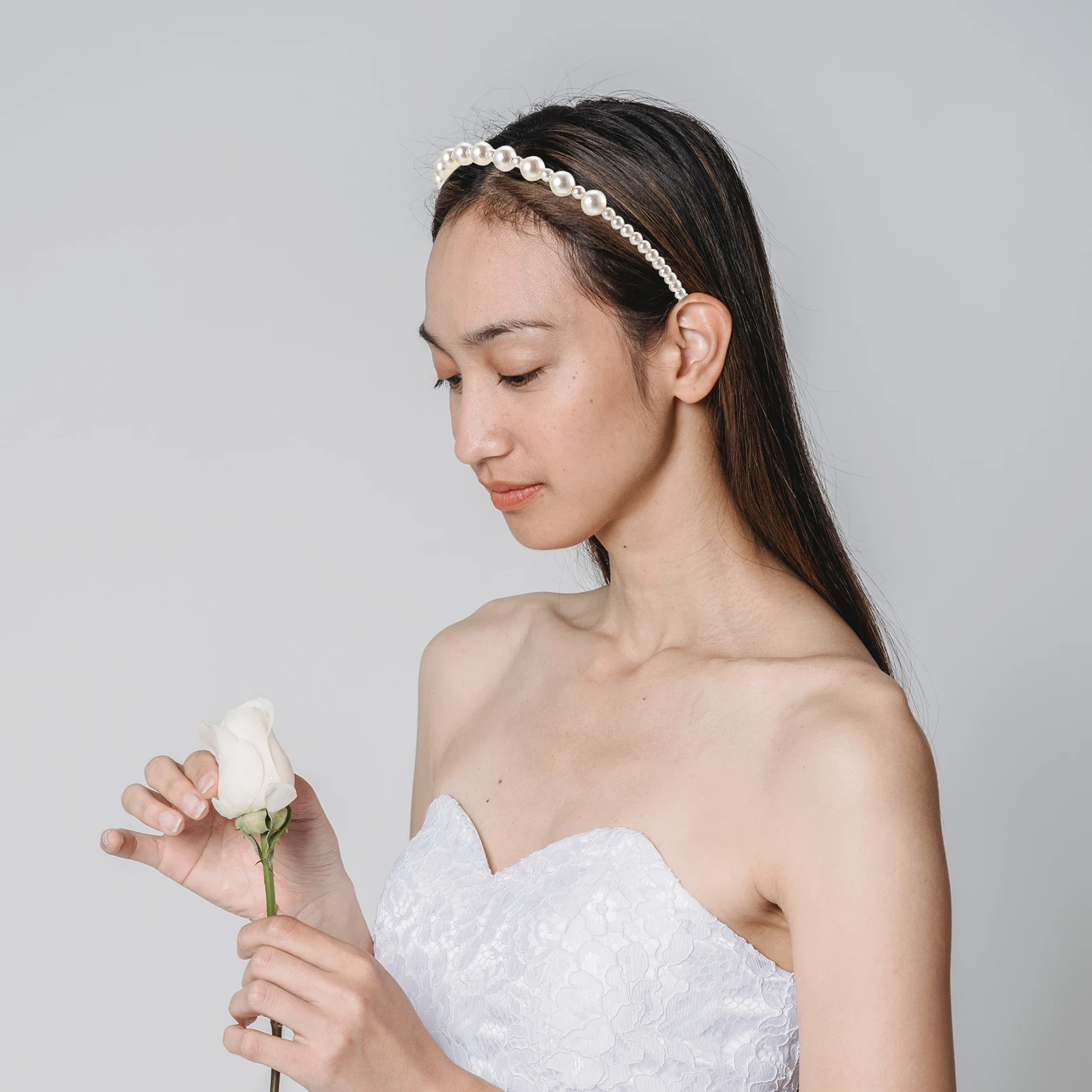 

4pcs Pearl Headb Beaded Clasp Headdress Woman Bridal Wedding Hairb Chic Hoops Delicate Headdresses Fashion Pearl Hair