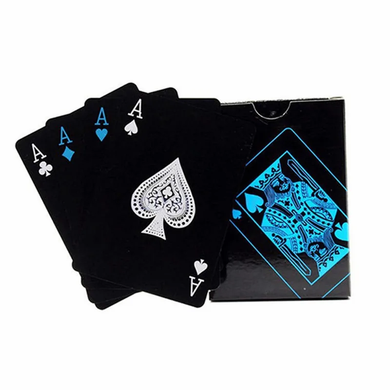 Black Playing Card Game Waterproof Creative Magic Tools Chessboard Props For Home Holiday Classic Party