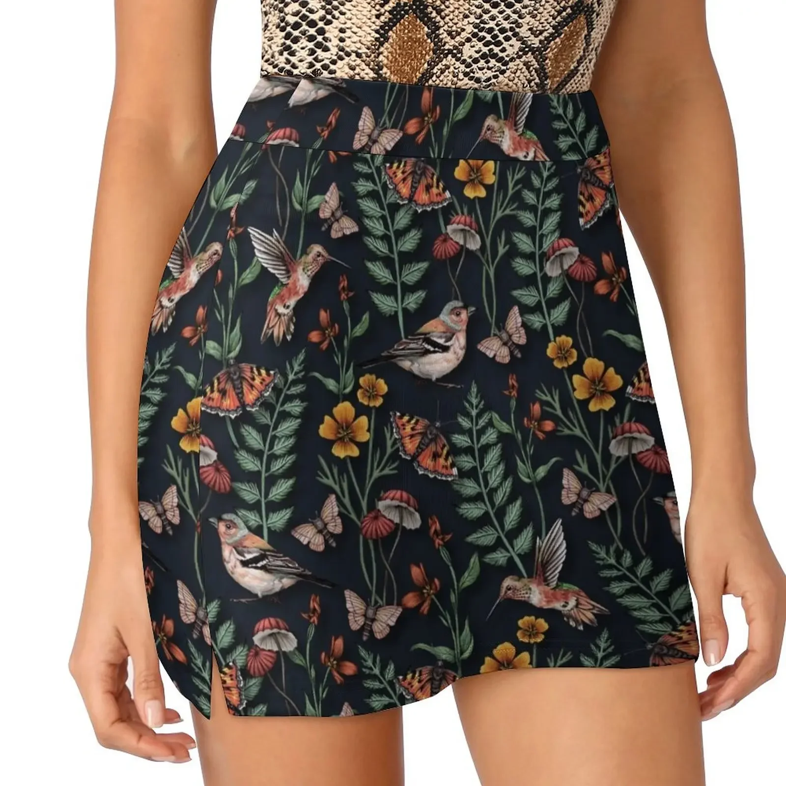 

Dark Garden Birds & Butterflies Mini Skirt dress women summer korean style women clothing elegant dresses for women