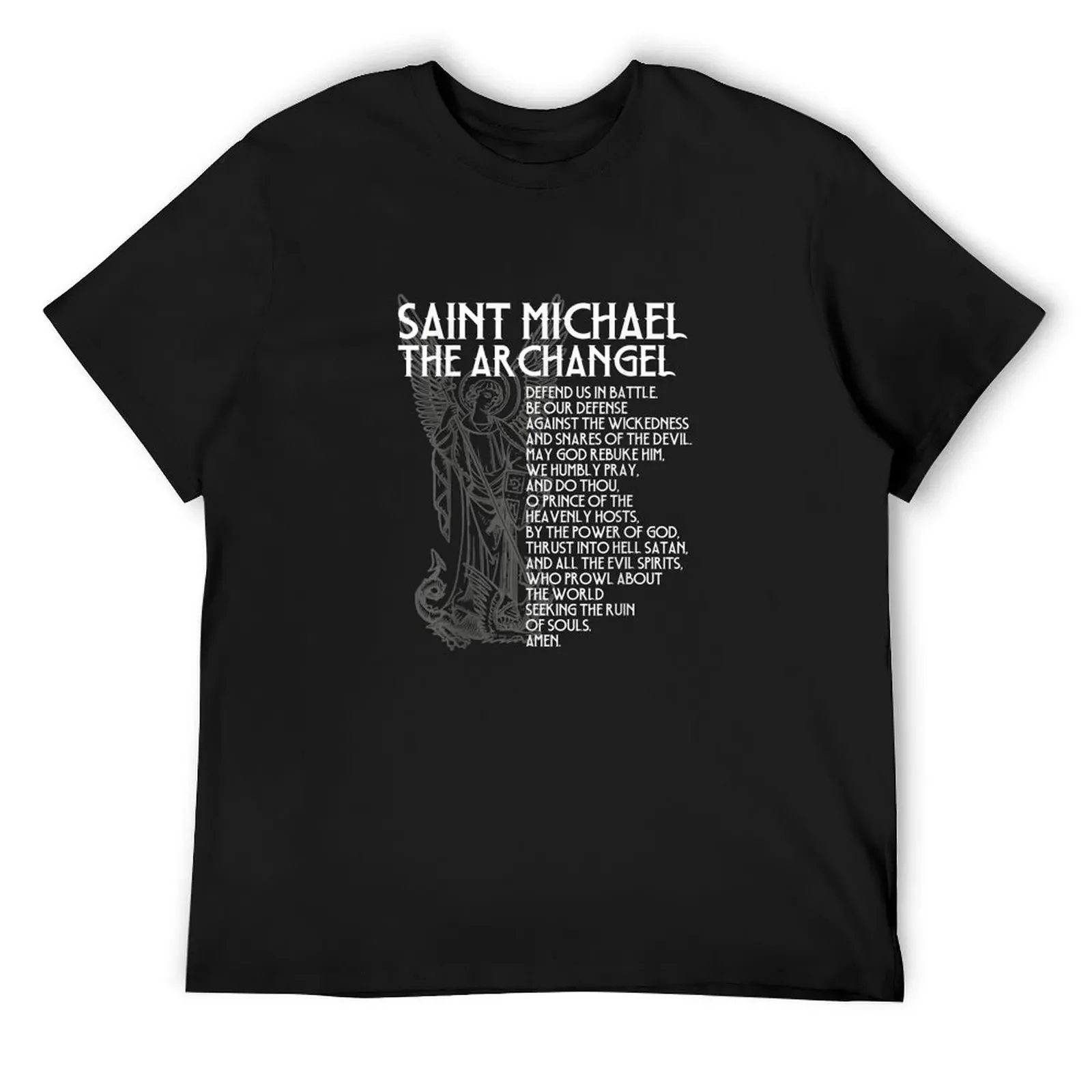 Saint Michael the Archangel T-Shirt korean fashion aesthetic clothes mens graphic t-shirts pack