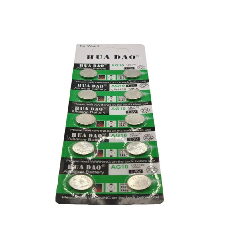 

AG10 LR1130 1.5V High Quality Alkaline Button Cell Batteries LR54 L1131 389A D189 Long Lasting for Watch Toy Calculator
