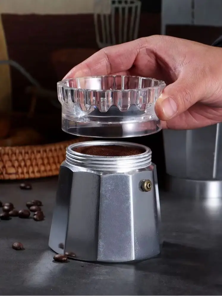 KANONE Moka Pot Dosiertrichter, Anti-Verschüttungs-Kaffeepulver-Verteilerring, Passend für 2-6 Tassen Italienische Espressokocher für den Herd – Detail 6