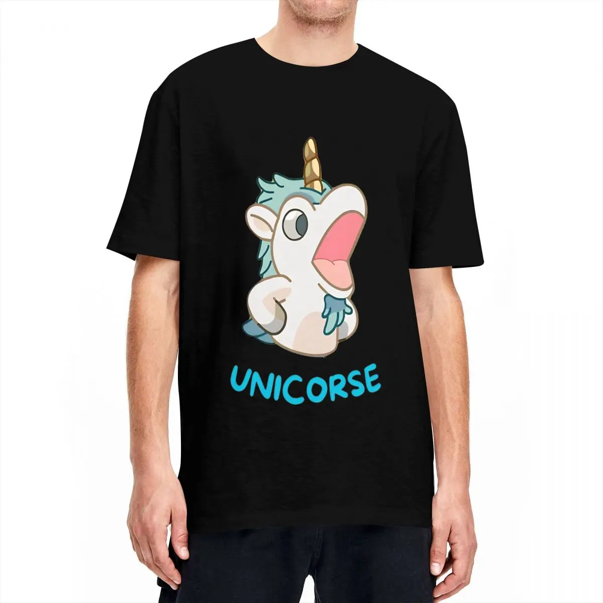 Cartoon T Shirt Beach Unicorse Blueys Vintage T-Shirts Cotton Harajuku Tshirt For Adult Short-Sleeve Casual Tees