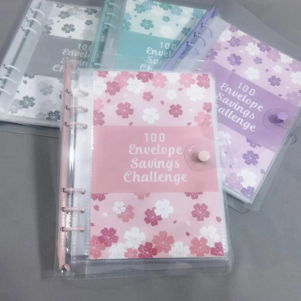 Money Saving Challenge Binder 100 Envelope Sustainable Motivating Solution Challenging Binder for Savings Money Goals