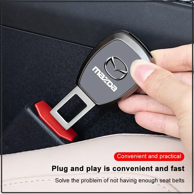 1pcs Car Seat Belt Locker Carabiner Extender Insurance Belt Insert Buckle for Mazda 3 4 5 6 7 8 ATENZA Axela 5 6 323 Car Sticker