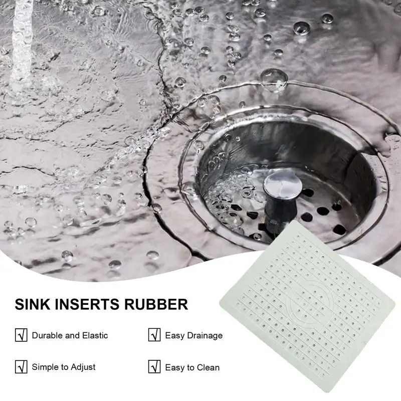 Sink Protector Mat Square Sink Protector Rubber Sink Mat Kitchen Sink Mats Drain Pad For Home Kitchen Dishes Brush Sponge
