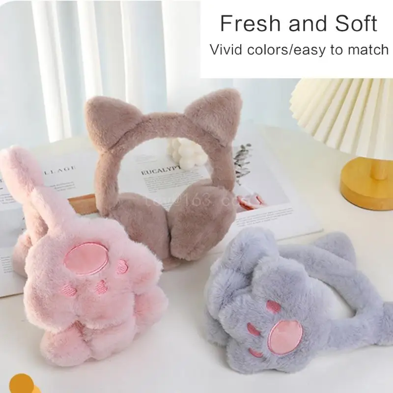 

Harajuku Earmuffs Eye-Catching Cartoon Cat Ear Ear Warmer for Adult Unisex Keep Ear Warm Cold Weather Supplies