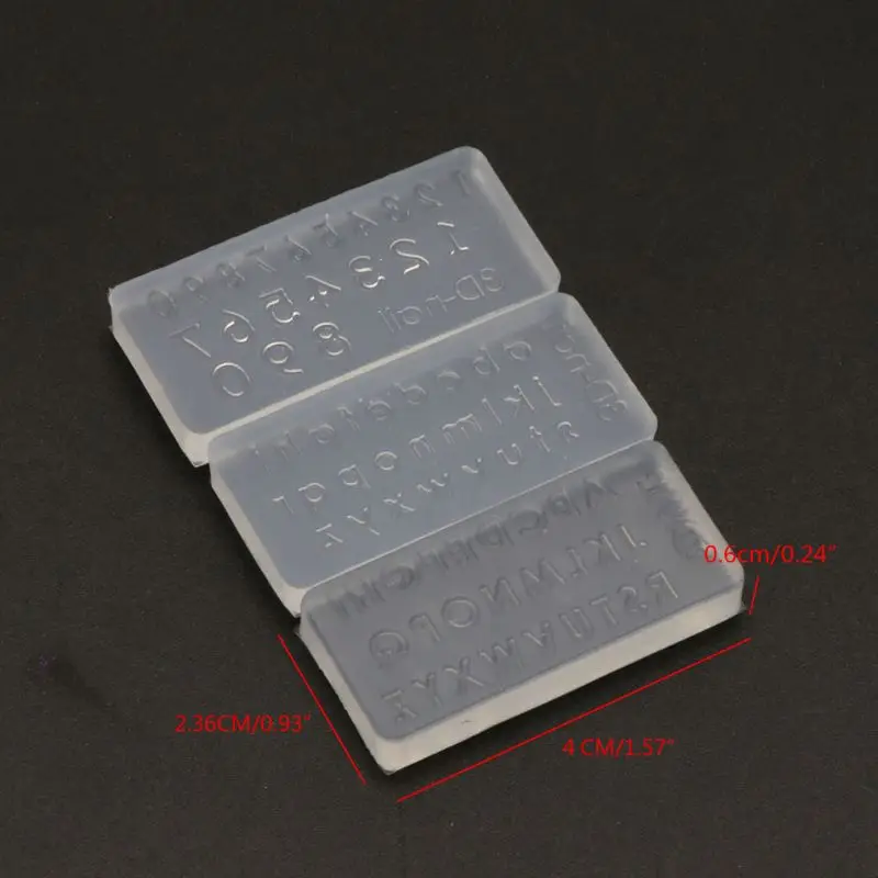 3Pcs Small Size Letters and Numbers Pendant Epoxy Resin Mold Jewelry Making Tool