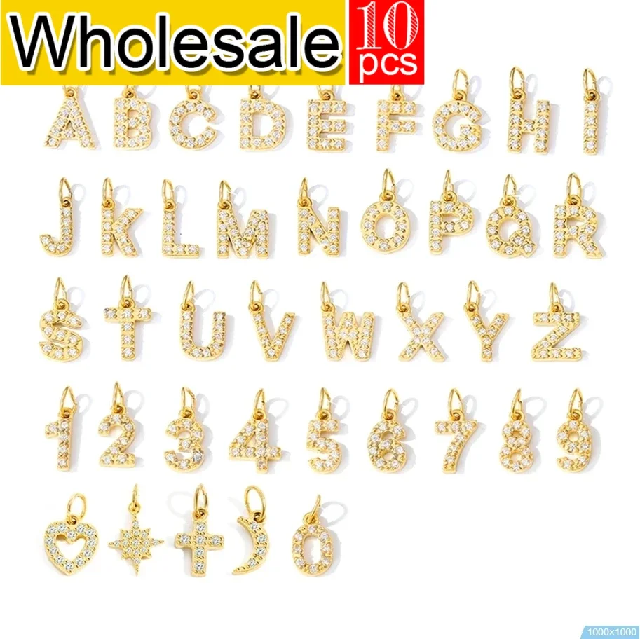 women 10PCS Alphabet Pendant for Women DIY Necklace Bracelet Jewelry Making Anniversary Gift Customized Name Wholesale