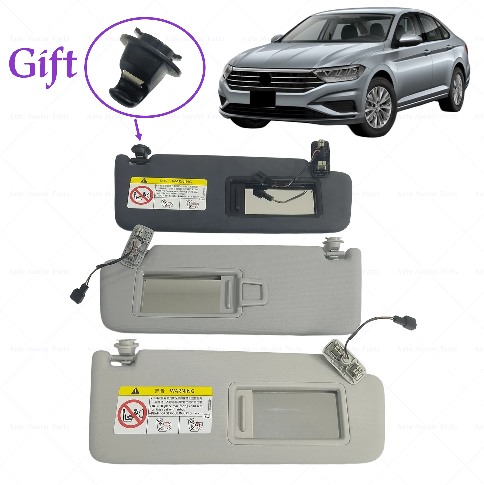 

Sunvisor For VW Jetta A7 A8 T-Roc T-Cross ID.6 E-Golf Tacqua Sagitar Sportsvan 2018-2026 Front Sun Visor Panel Sunshield Parts