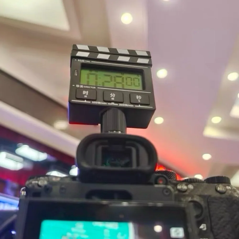 Electric Movie Clapper Board Timer Vintage Silence Countdown Reminder Alarm Clock Creative Multifunctional