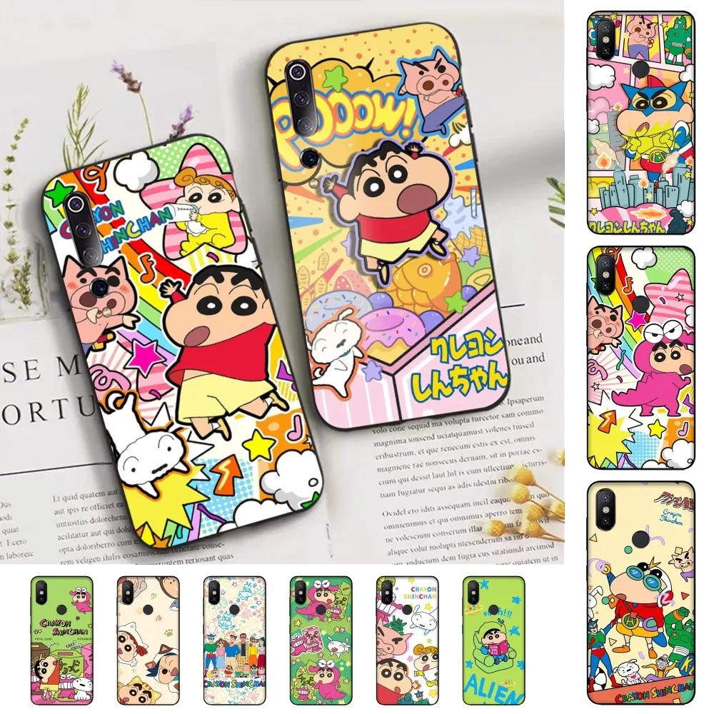 C-Crayon S-Shin Chan Cute Fashion Phone Case For Xiaomi Mi 5X 8 9 10 11 12 Lite Pro 10T PocoX3pro PocoM3 Note 10 Pro Lite