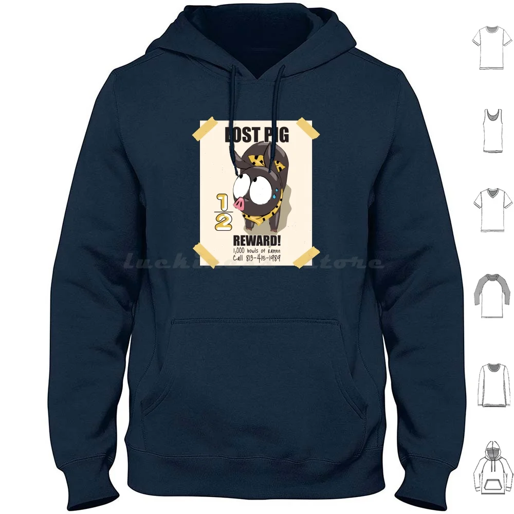 P-Chan Ryoga Lost Pig-Ranma 1 / 2 Sudadera con capucha de algodón de manga larga Anime Ranma Ranma 1 2 Ryoga Hibiki Ryoga Pchan P Chan Pig lindo