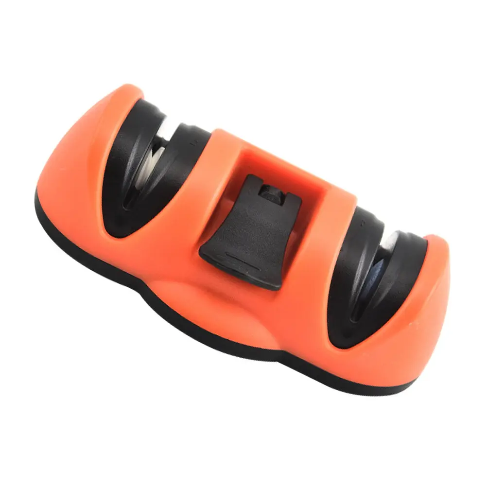 Premium Manual Knife Sharpener Double Groove Design Suction Cup Base Ergonomic Handle for Quick Easy Sharpening Kitchen Gadget