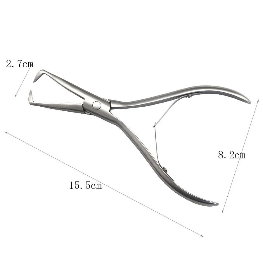 1 PC 6 inch Silver Stainless Steel Hair Extension Pliers with two teeth Keratin Hair Extensions Removal Tools