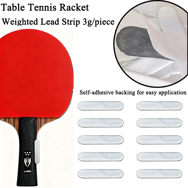 

Table Tennis Finished Racket Weight Strips 3g Self-Adhesive Easy To Remove Adjustable Racket Weight Ping Pong Paddle Accessories