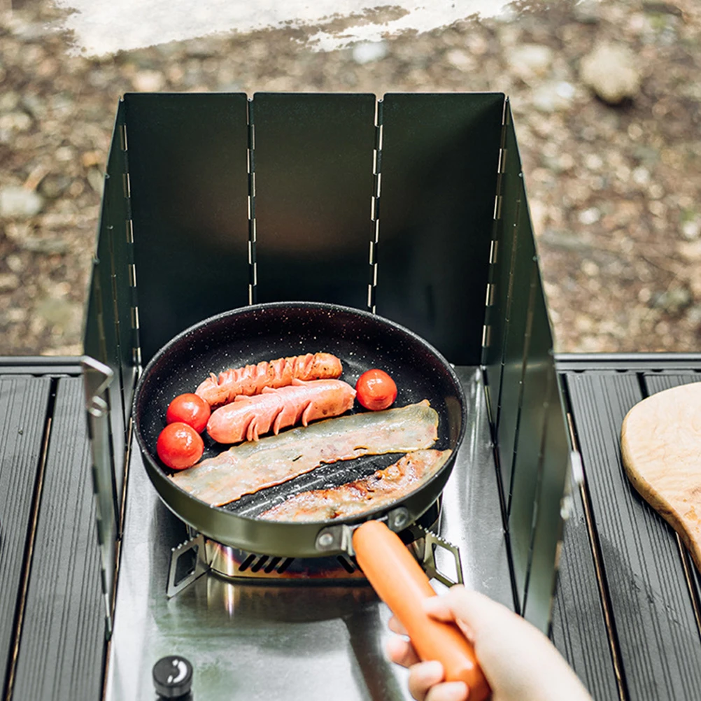 

Portable Windscreen Camping Lightweight Foldable Windshield Anti-Wind Tool Burner Cooking Windscreen Outdoor Stove Windproof