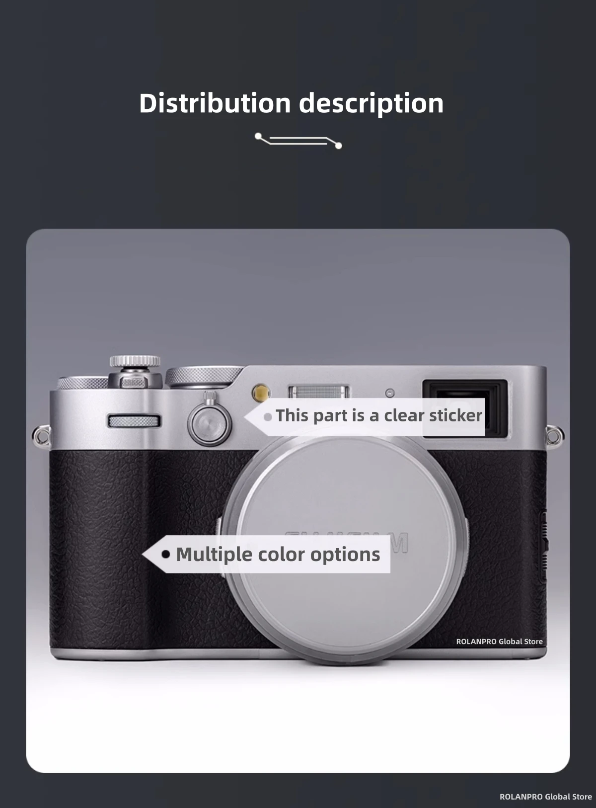 X100V/VI Transparent Sticker Protector Coat For Fujifilm FUJI X100V/VI Decal Skin Camera Vinyl Wrap Anti-Scratch Protective Film