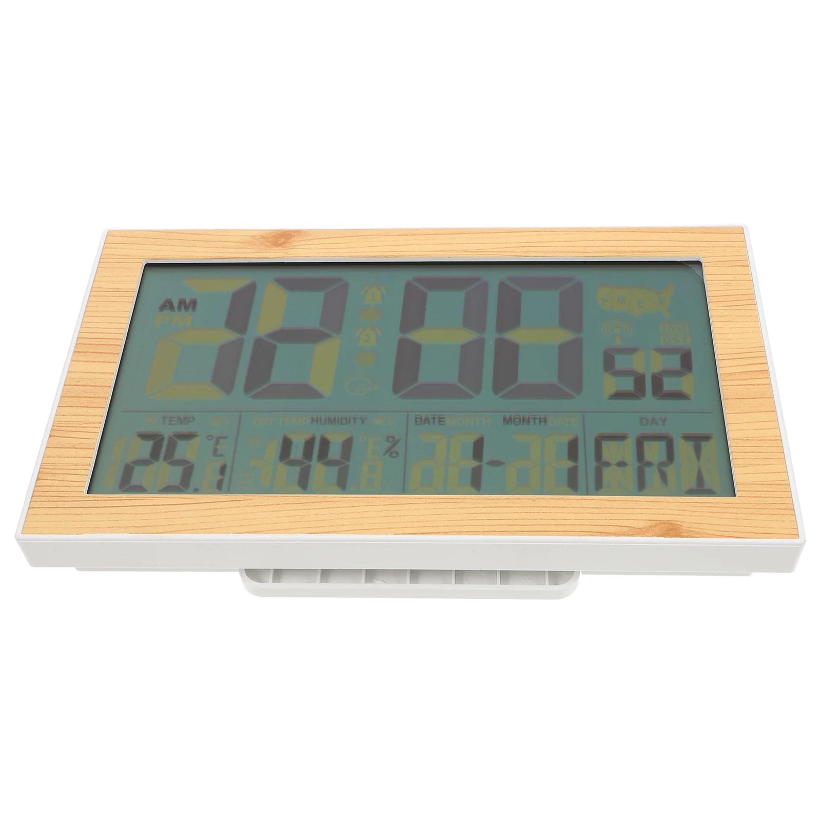 

1pc Digital Wall Home Alarm Clock Calendar Mute Desktop Electronic Thermometer Compact Hanging Clock For Bedroom Living Room