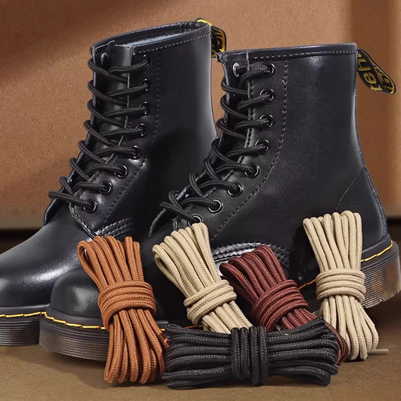 New Classic Double-deck Shoelaces Durable Polyester Round Shoe Laces Boot Solid Laces Rugged and Wear-resistant Sneaker Shoelace