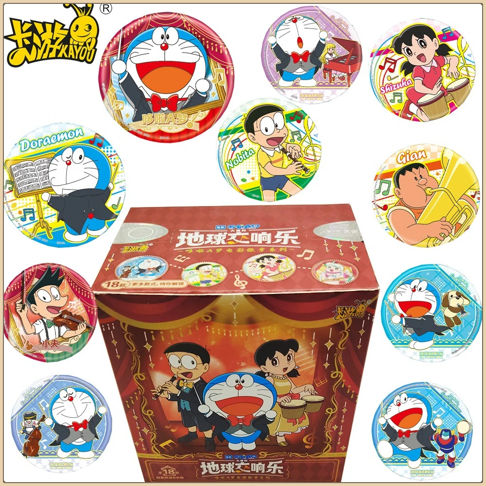 

New Kayou Doraemon Anime Peripheral Cartoon Student Badge Creative Personality Christmas Brooches Backpack Accessory Kids Gifts