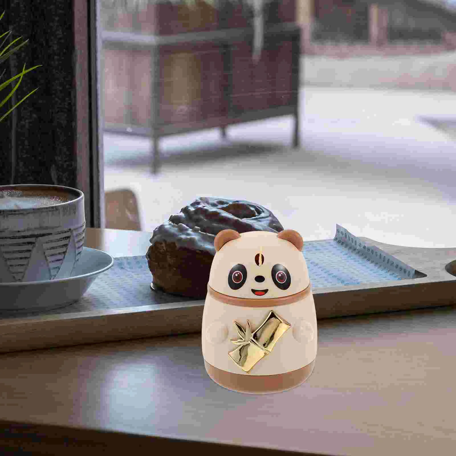 Toothpick Holder Storage Container Jar Toothpicks Panda Dispenser Pp Automatic Travel