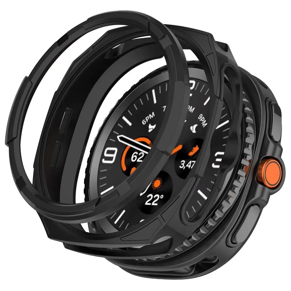 TPU Protective Case Hollow Soft Watch Bezel Anti-Scratch Edge Shell for Samsung Galaxy Watch 8 Classic Smart Watch Accessories