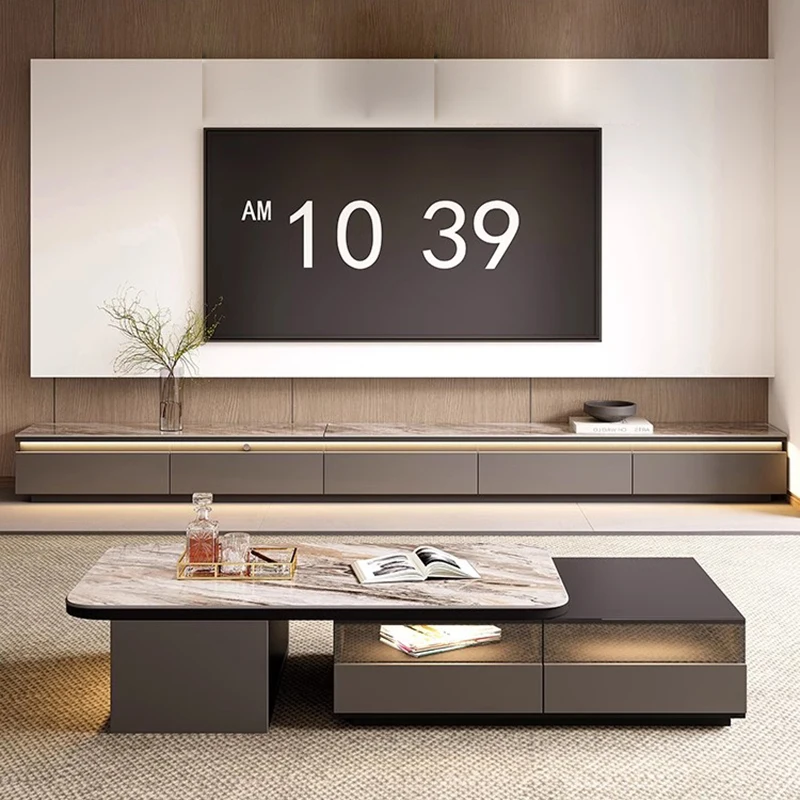 حامل تلفاز فاخر مصمم للترفيه منظم تخزين عالمي طاولة تلفزيون أدراج حديثة أثاث منزلي إسكندنافي أرشيفادوريس
