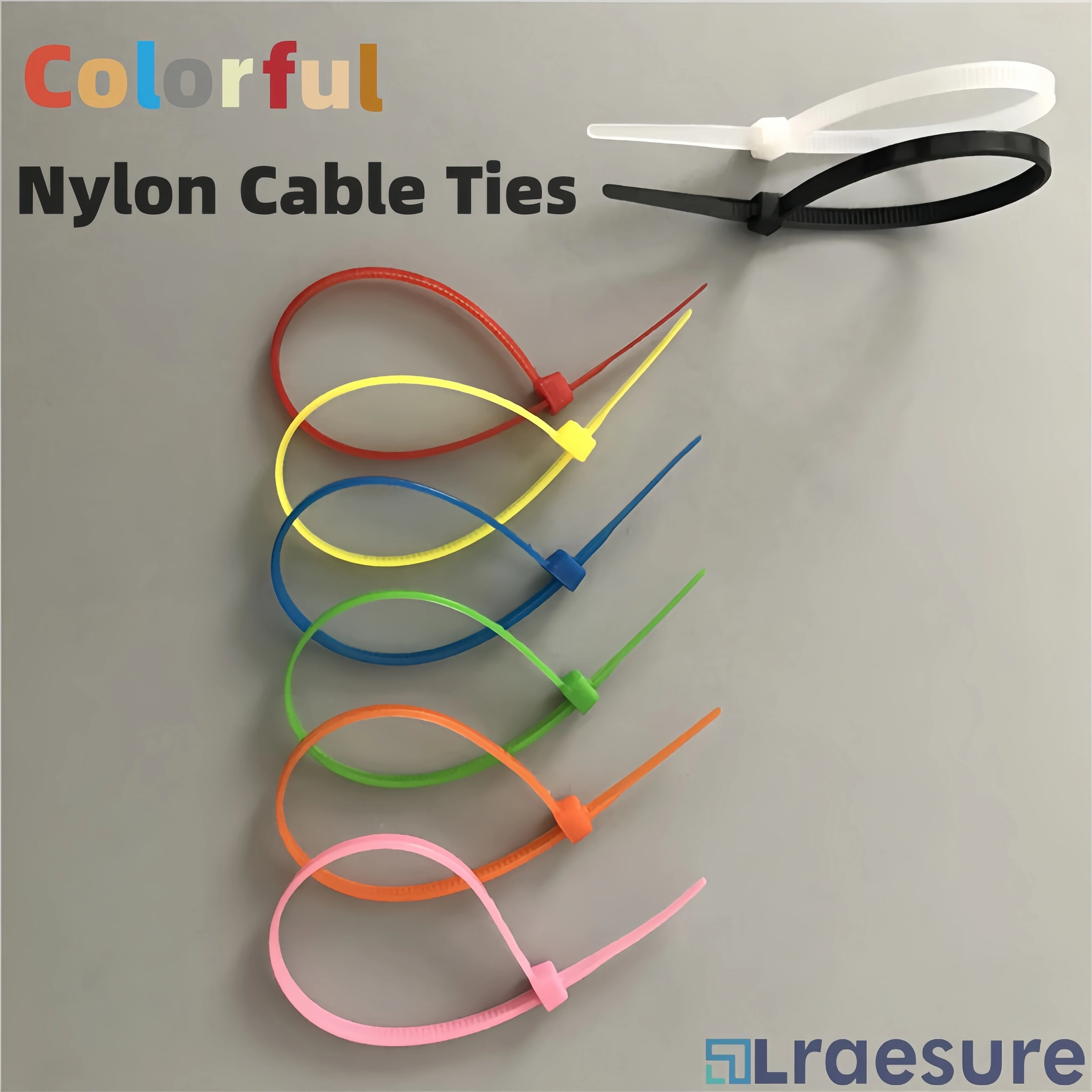 

Nylon Cable Ties Cable Organizer Cable Marker Colored Multi-specification Cable Tie PA66 Self-locking 3/4/5mm*200mm 500Pack