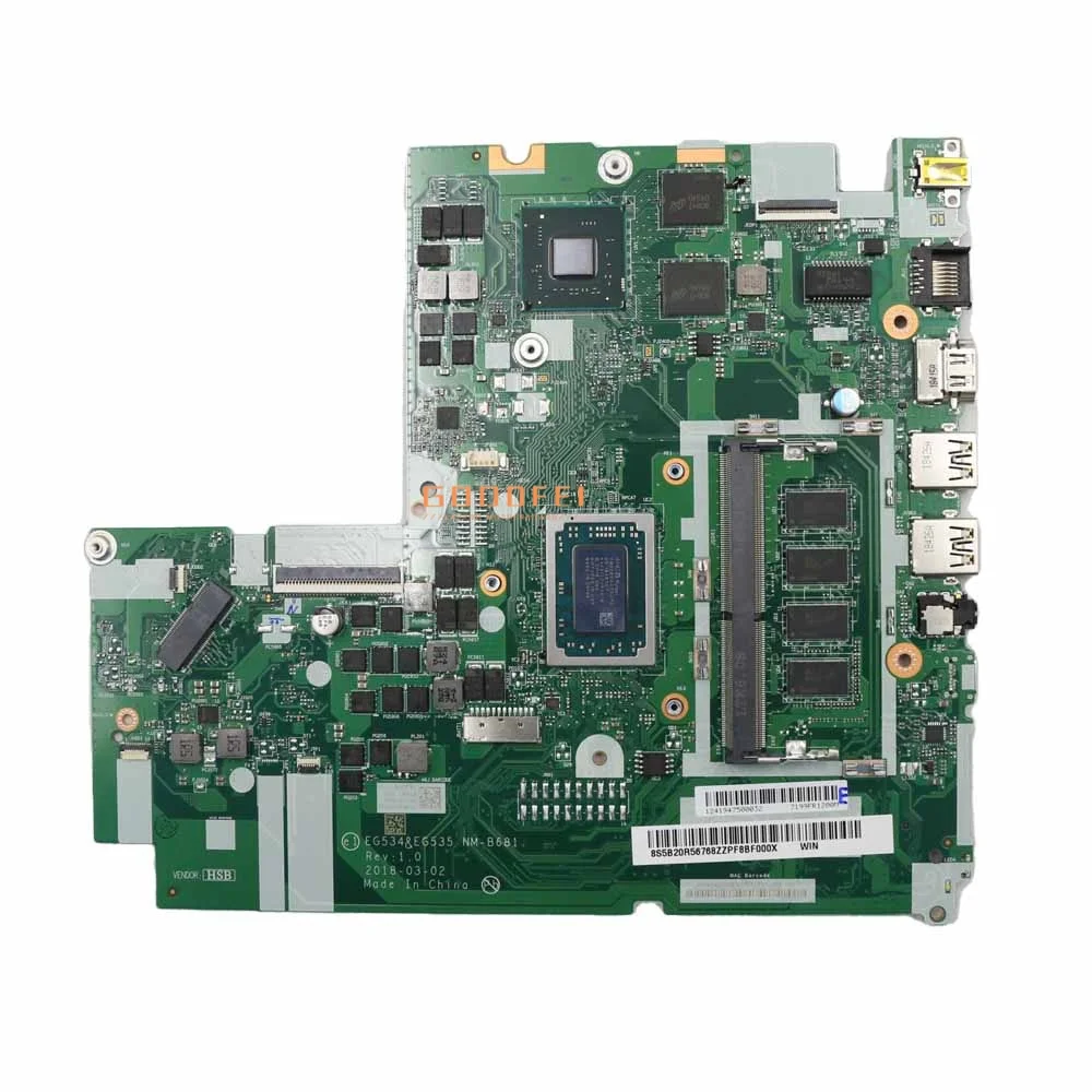 

With CPU R3-2200 V2G D4G SWG NM-B861 Laptop Motherboard Notebook Mainboard Ideapad 330-15ARR For Lenovo FRU 5B20R56768