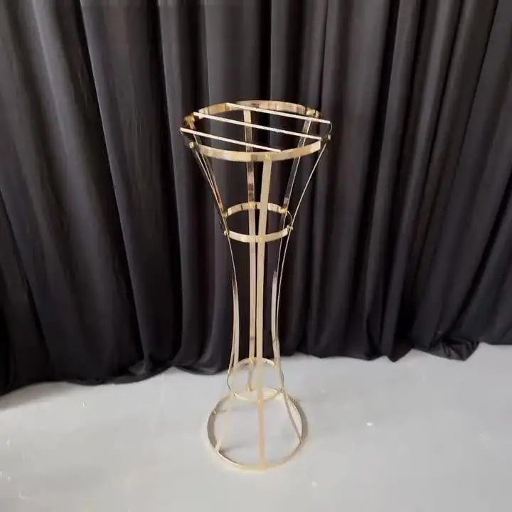 Hochzeits-Blumenständer 90cm Gold/Schwarz, Bogen-Dekoration für den Gang, Romantisches Tischdekorationselement, Dekoration für Zuhause und Veranstaltungsorte – Detail 8