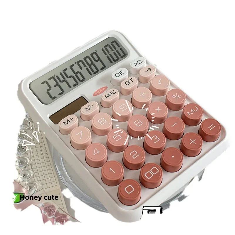 Gradation Candy Portable Calculators Large Display Mechanical Dot Keyboard Back To School Supplies Students/Finance Stationery