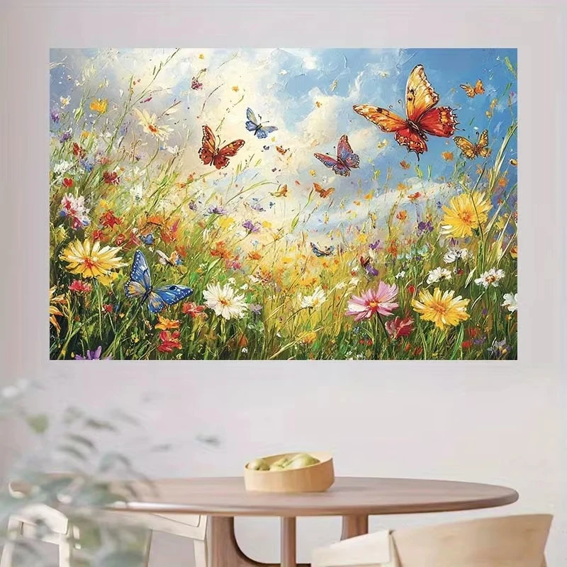 

Butterfly And Wildflower 500/1000/1200/2000 PCS Jigsaw Puzzles Family Activity Relaxing Games for Living Room Home Decor Gift