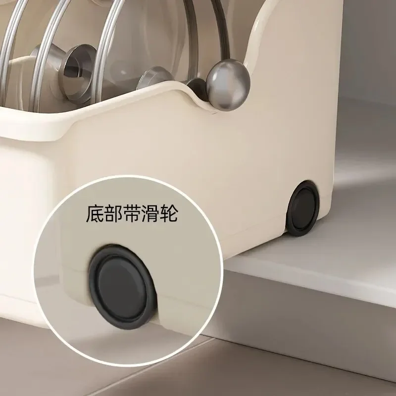 Kitchen Sundry Storage Case with Wheels Seasoning Bottle Vegetable Storage Container Kitchen Closet Organizer Make Up Organizer