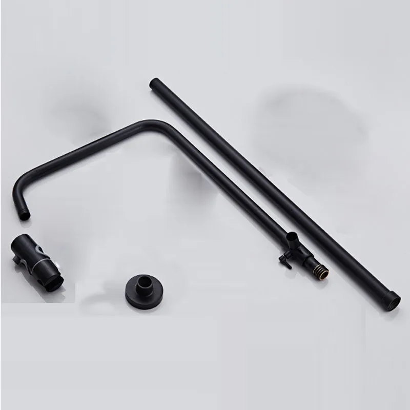 Black Stainless Steel Shower Pipe Shower Mixer Tube Bathroom Shower Faucet Accessories Fittings