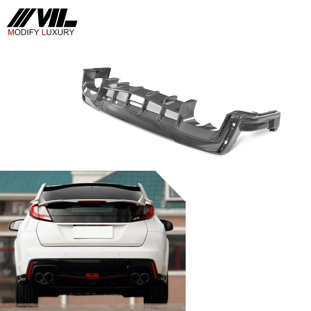 

Suitable for Carbon fiber rear diffuser of Honda CIVIC TYPE R