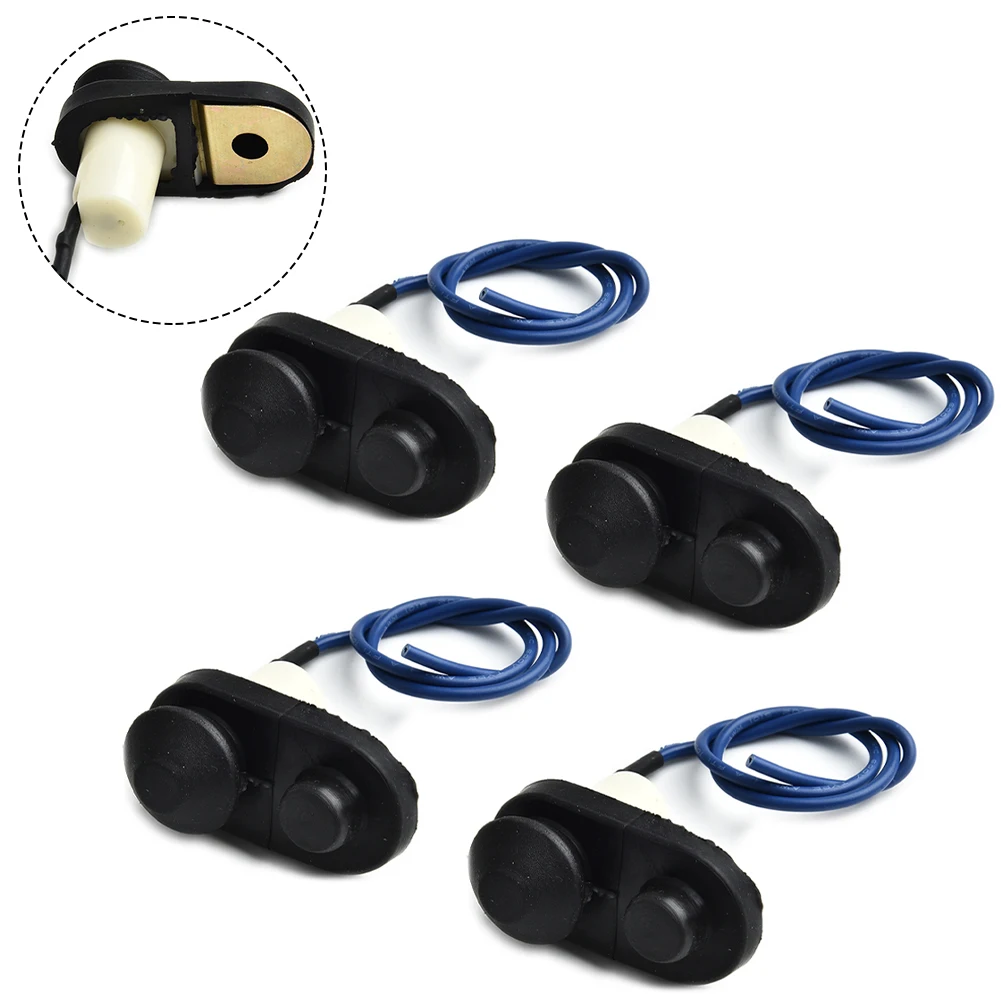 Car Interior Door Courtesy Light Lamp Switch Button, 4pc Pack, Enhances Car Safety, Easy Door Closed Identification