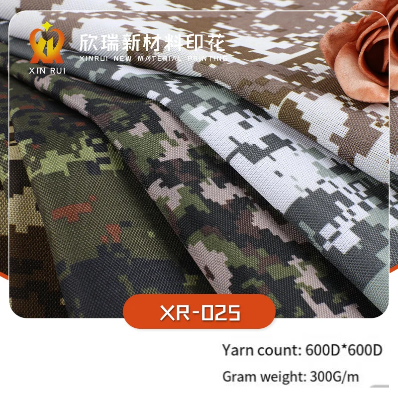 900D Camouflage PVC Waterproof Oxford Cloth Outdoor Goods Footwear Luggage Backpack Camouflage Fabric