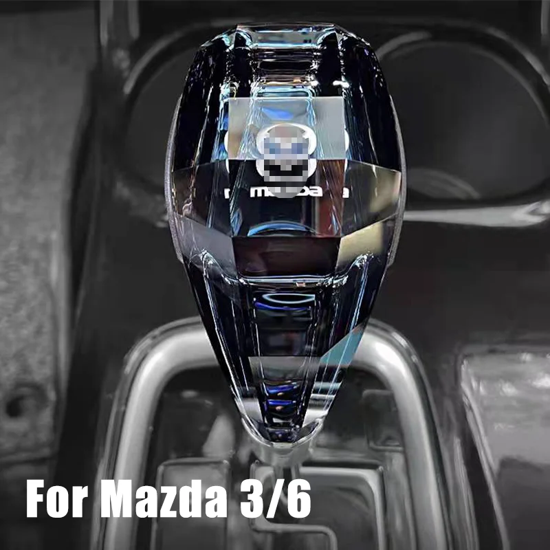 For Mazda 3 Mazda 6 ZOOM-ZOOM Evolution Car gear lever modification Crystal handle LED illuminated gear lever Car accessories