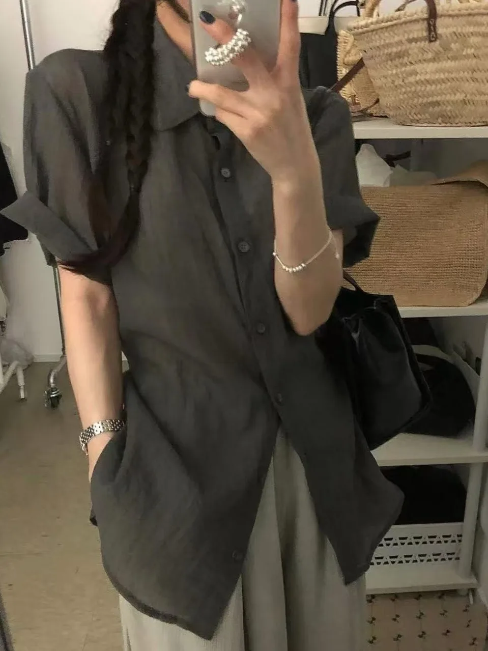 Slimming Effect Summer Design Ba Strap irt Women's Faion + Earlet Lace Curtain Set ort Sve  Collar Regular Fit