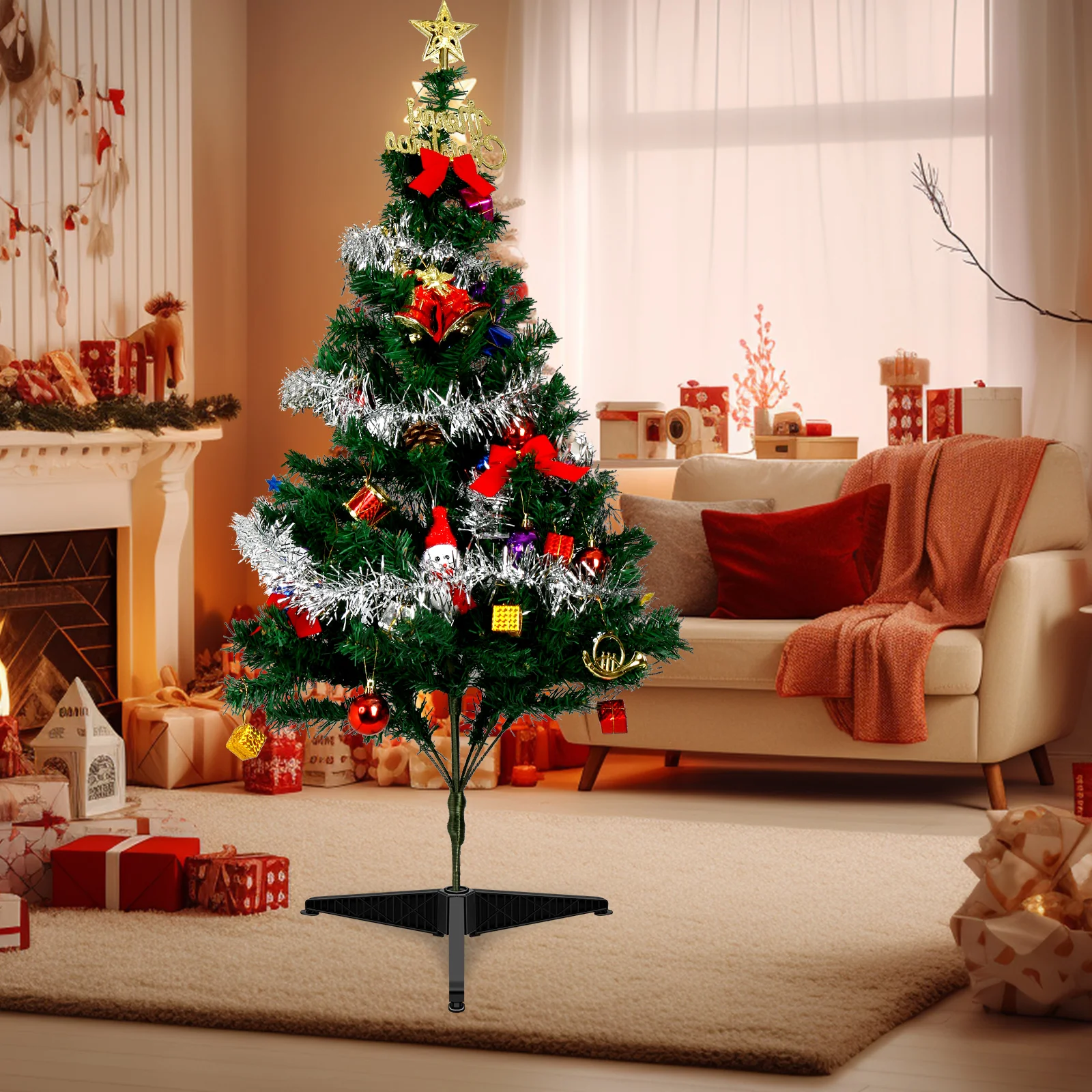 

Christmas Tree Stand Plastic Bracket Easy Assemble Xmas Tree Support Holder Festive Accessory Christmas Supplies