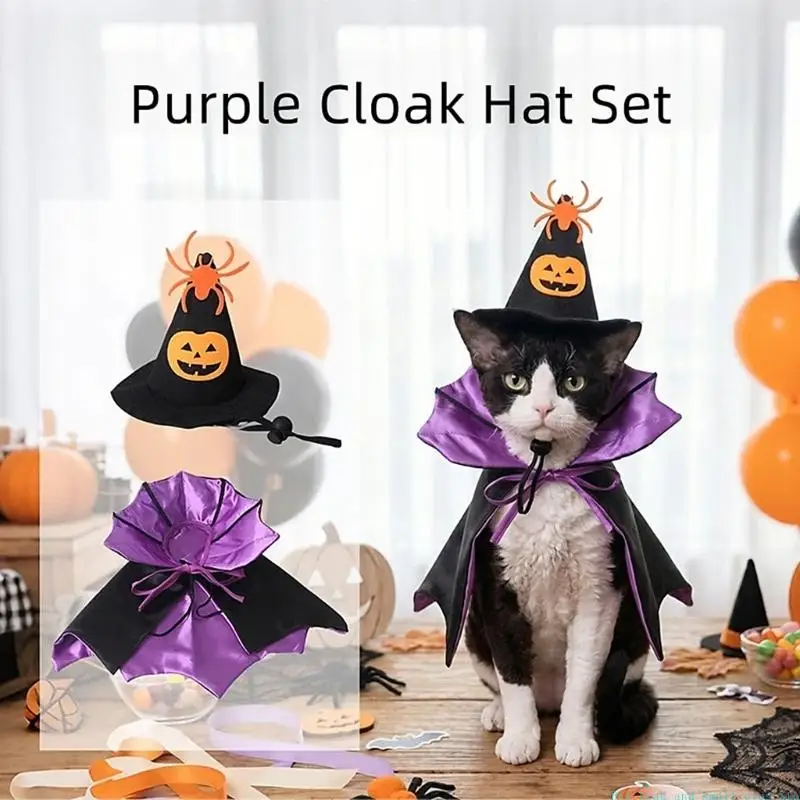 581C Home photo outfit with pointed hat and draped wrap Halloween Cosplay Outfit