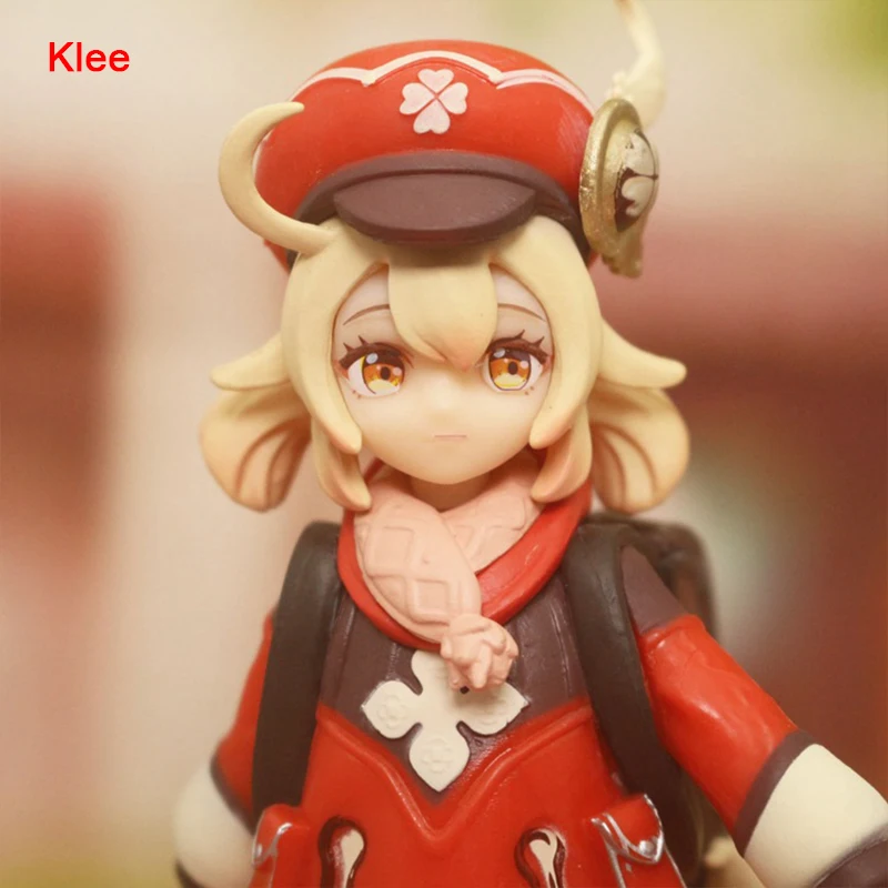 15CM Genshin Impact Game Peripheral Anime Figures Klee Cute Doll Standing Posture Hand-made PVC Model with Box Decoration Crafts